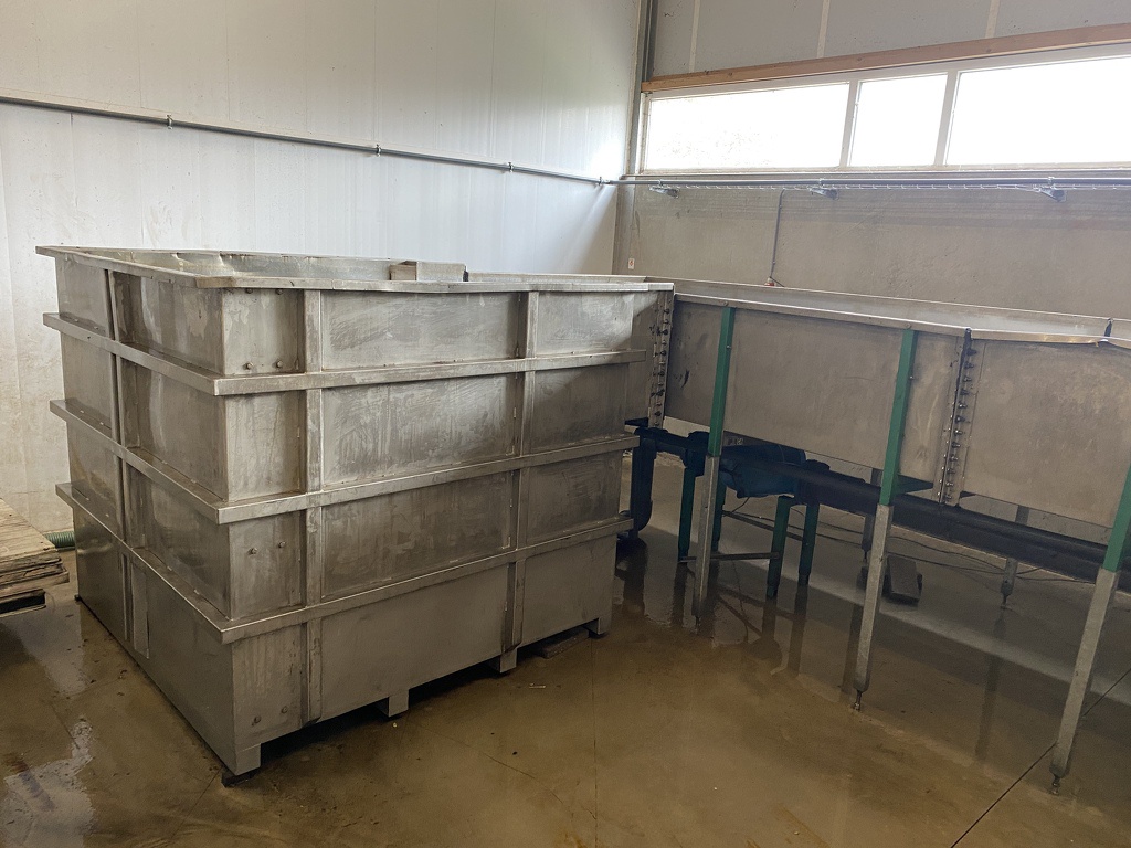 Pompoenenwasser borstelmachine