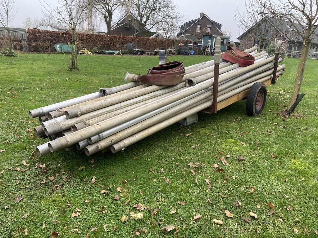 4" Humet buizen + wagen