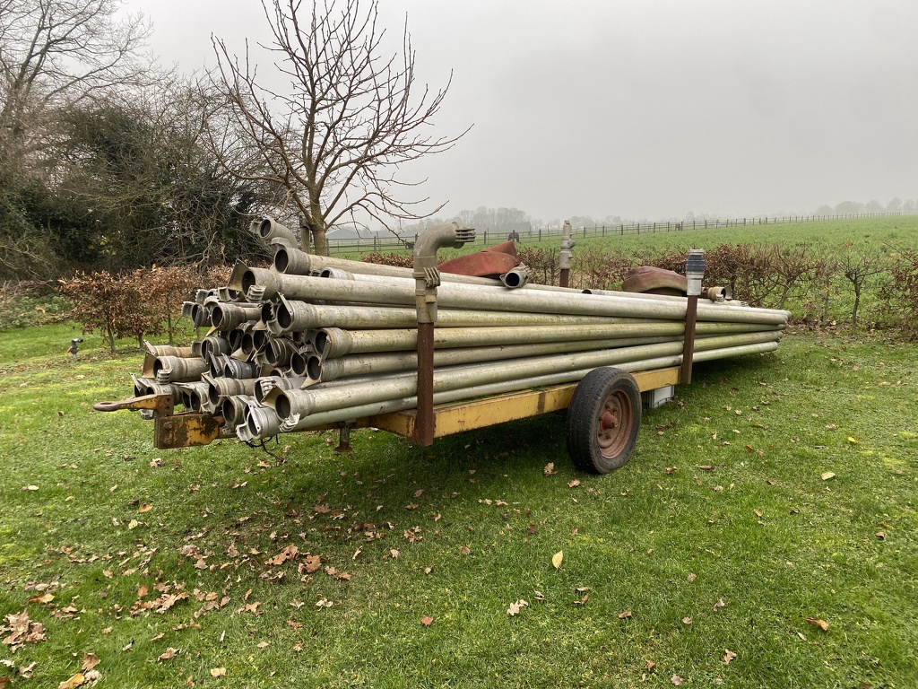 4" Humet buizen + wagen