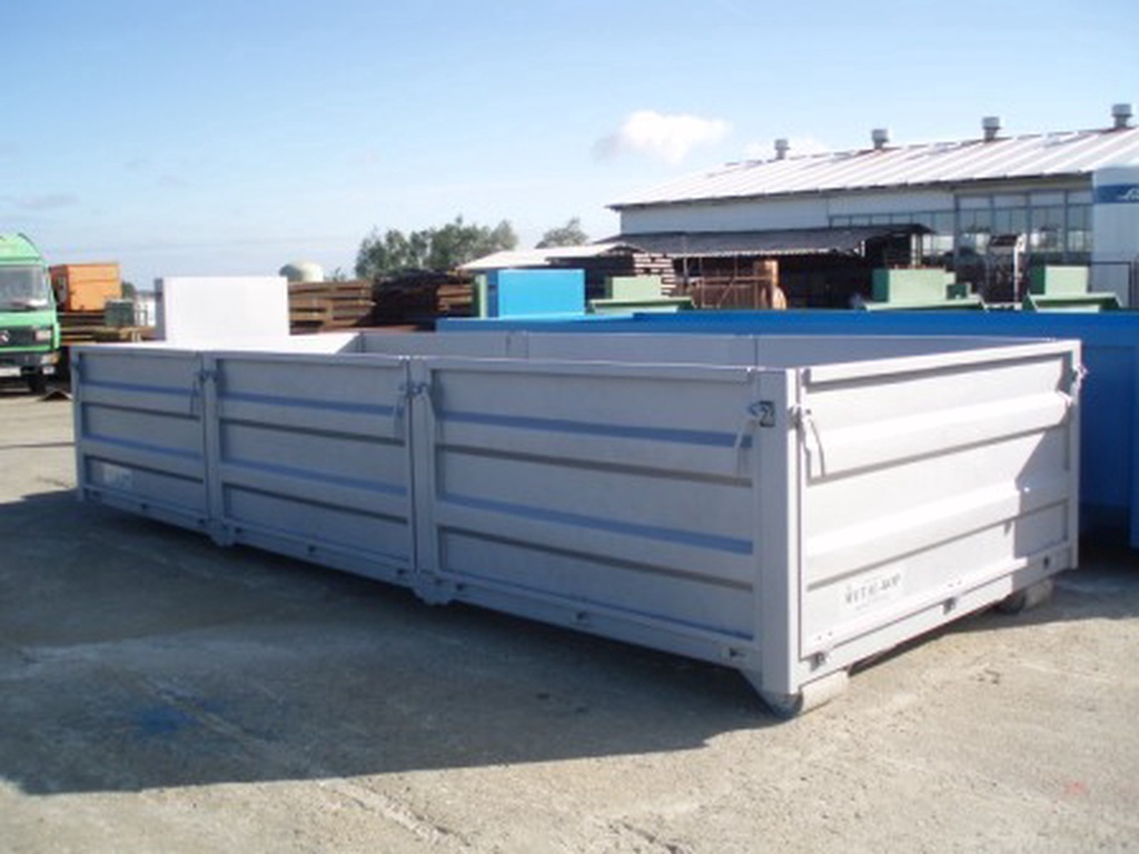 containers met stalen zijborden