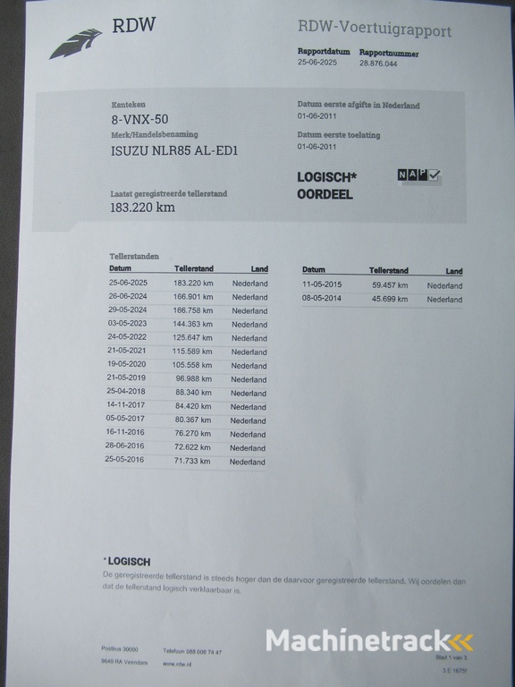 Isuzu N-serie N35.150 NLR 85 E Kipper - Tipper Automatic