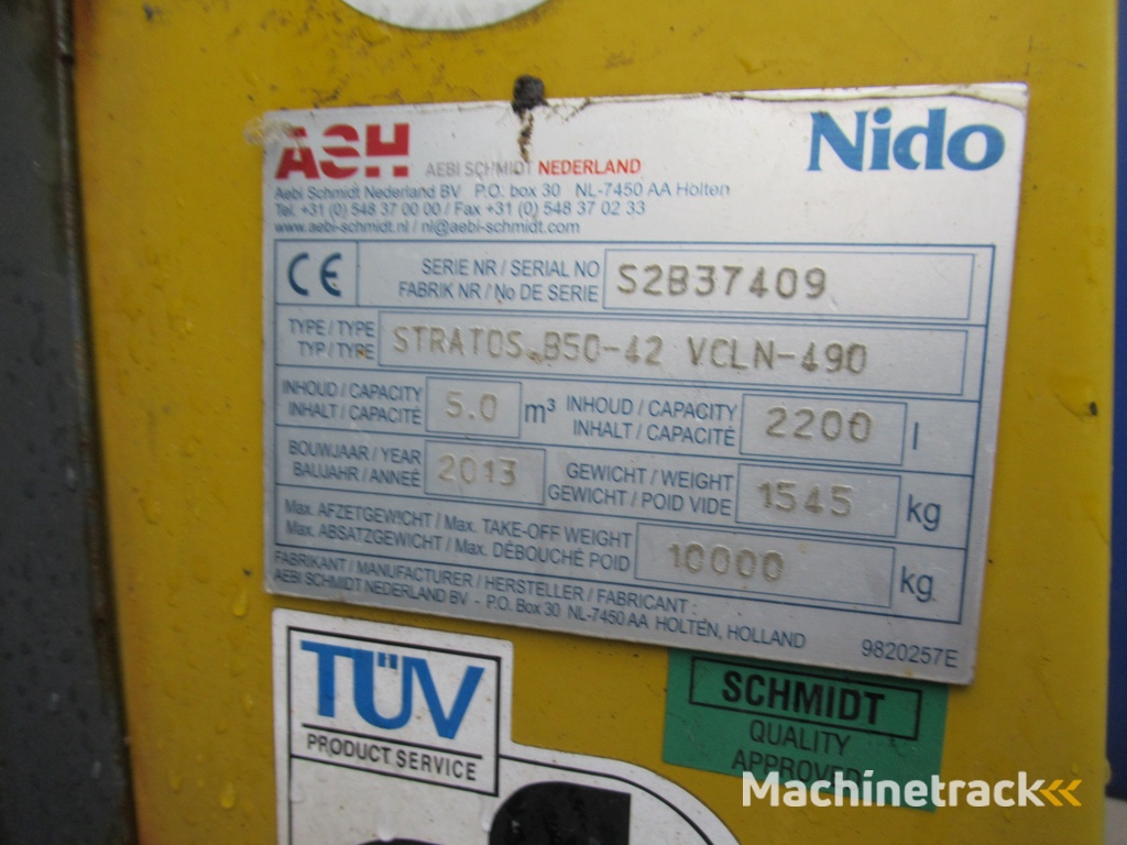 NIDO STRATOS B50-42 VCLN-490 5M3 + 2.200l HYDRO Salzstreuer Saltspreader Zoutstrooier