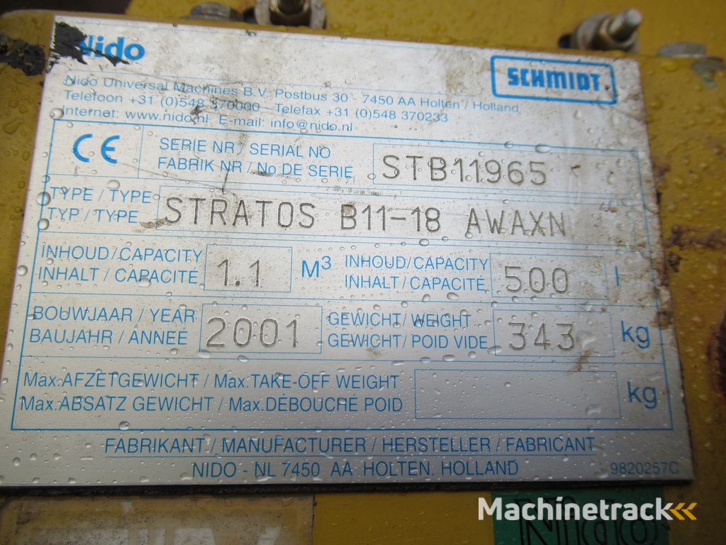 ESVE AWK 2500 NIDO Stratos tandemasser Zoutstrooier