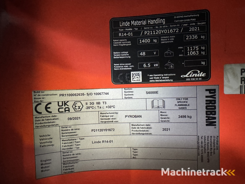 R 14 - 01 ( 1120 ) * Atex Pyroban EX 3G / Zone 2 * Triplex FFL  !! NEW battery !!