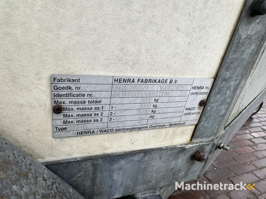 Henra Couronne 2 paards trailer