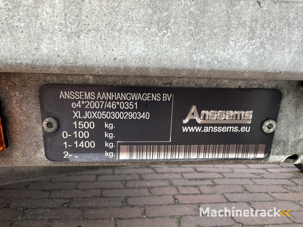 Anssems BSX 1500 enkelas geremde bakwagen 1.5T