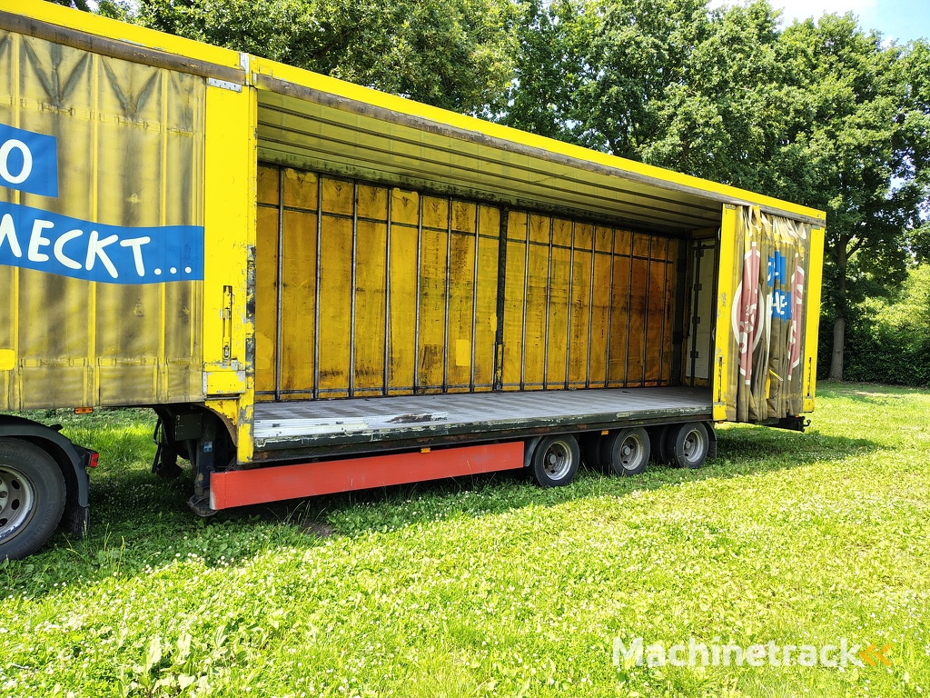 Semi dieplader met huif 3 asser, aluminium vloer, 2005