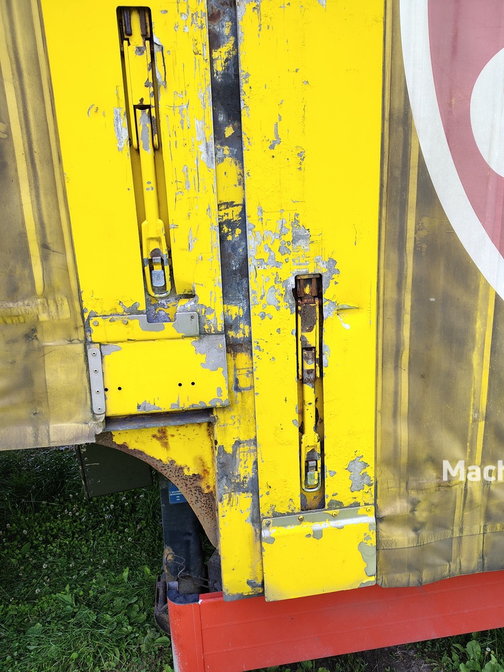 Semi dieplader met huif 3 asser, aluminium vloer, 2005