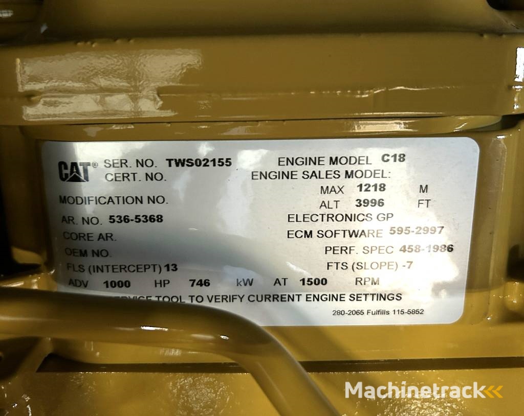 CAT DE850E0 - C18 - 850 kVA Generator - DPX-18032