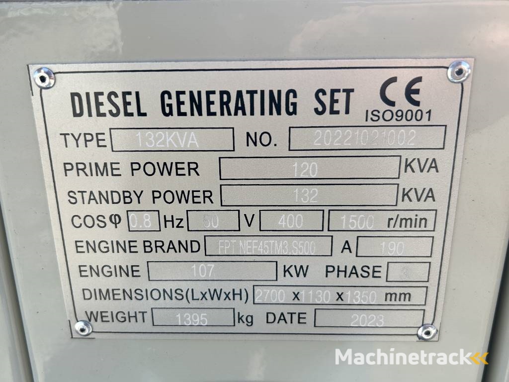 Iveco NEF45TM3 - 132 kVA Generator - DPX-19792