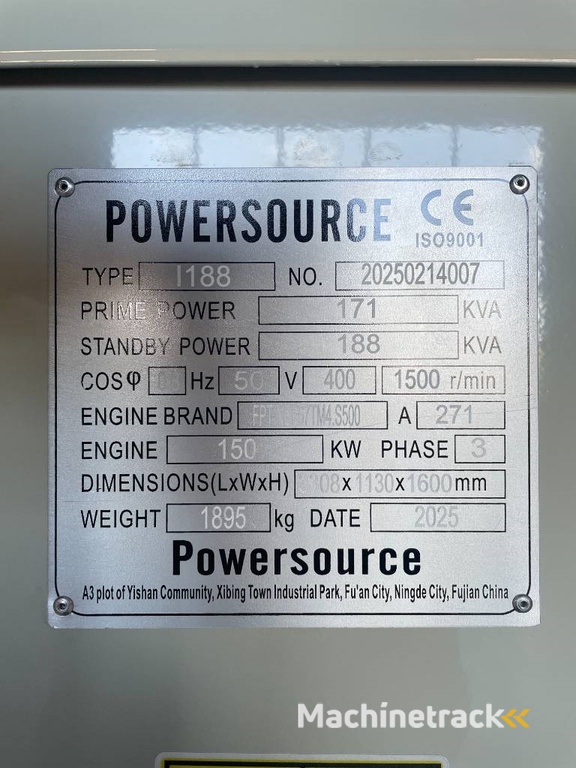 Iveco NEF67TM4 - 188 kVA Generator - DPX-19793