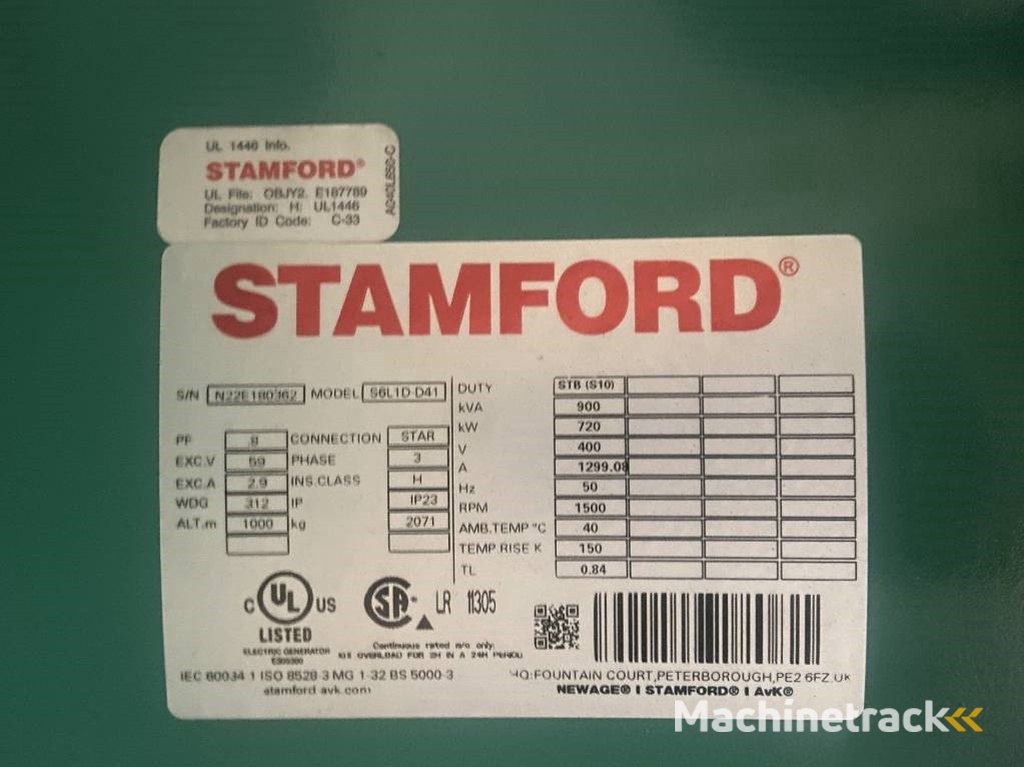 Cummins C900D5 - 900 kVA Open Genset - DPX-18527-O