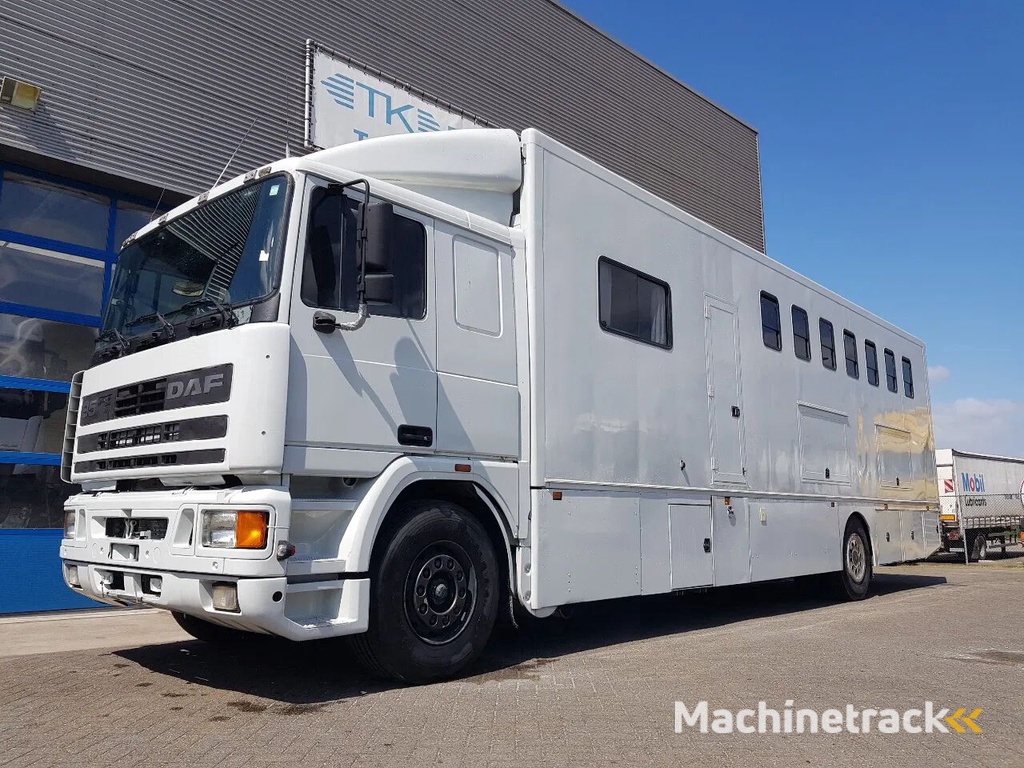 DAF 95.350 Paardenwagen met zitverblijf 7 paarden 7 horses horse truck