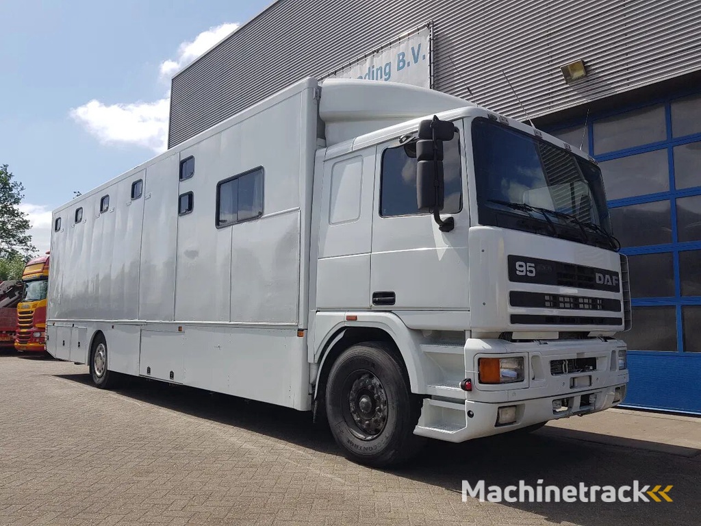 DAF 95.350 Paardenwagen met zitverblijf 7 paarden 7 horses horse truck