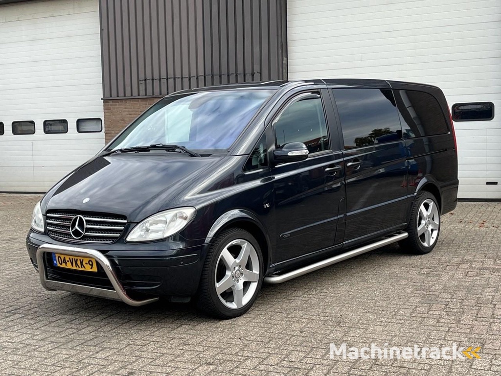 Mercedes-Benz Viano 3.0 CDI V6 DC Ambiente Lang / Luchtvering / Automaat / 5 zitplaatsen / Airco / Navi / Leather / NAP / Apple carplay / Carbonzwart / APK 5-26 HT1181