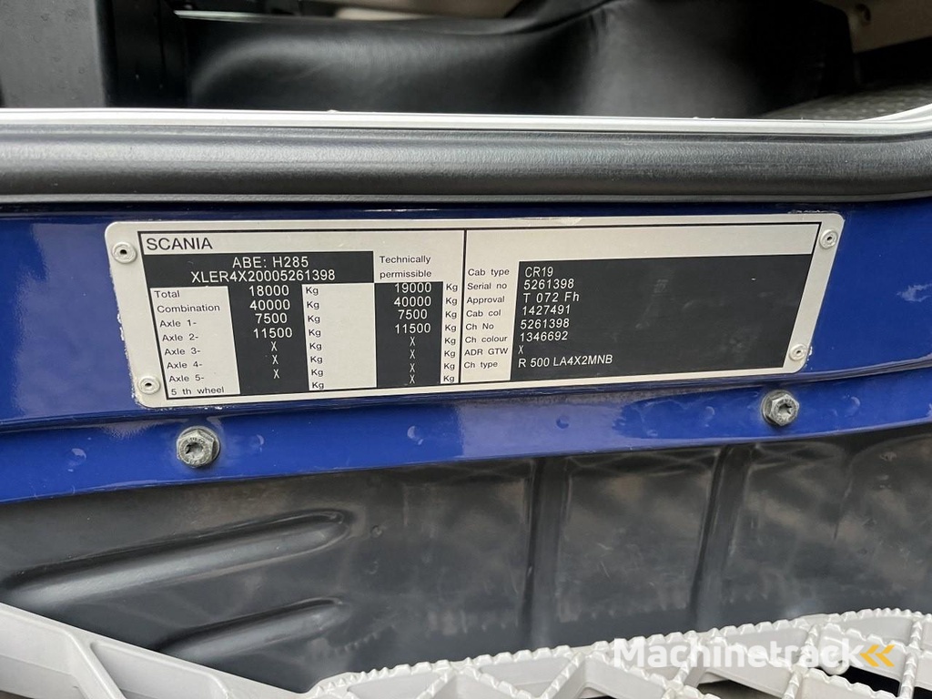 Scania R500 V8 / Retarder / Full Air / Full spoiler / 2 x Tank / KING HT1145