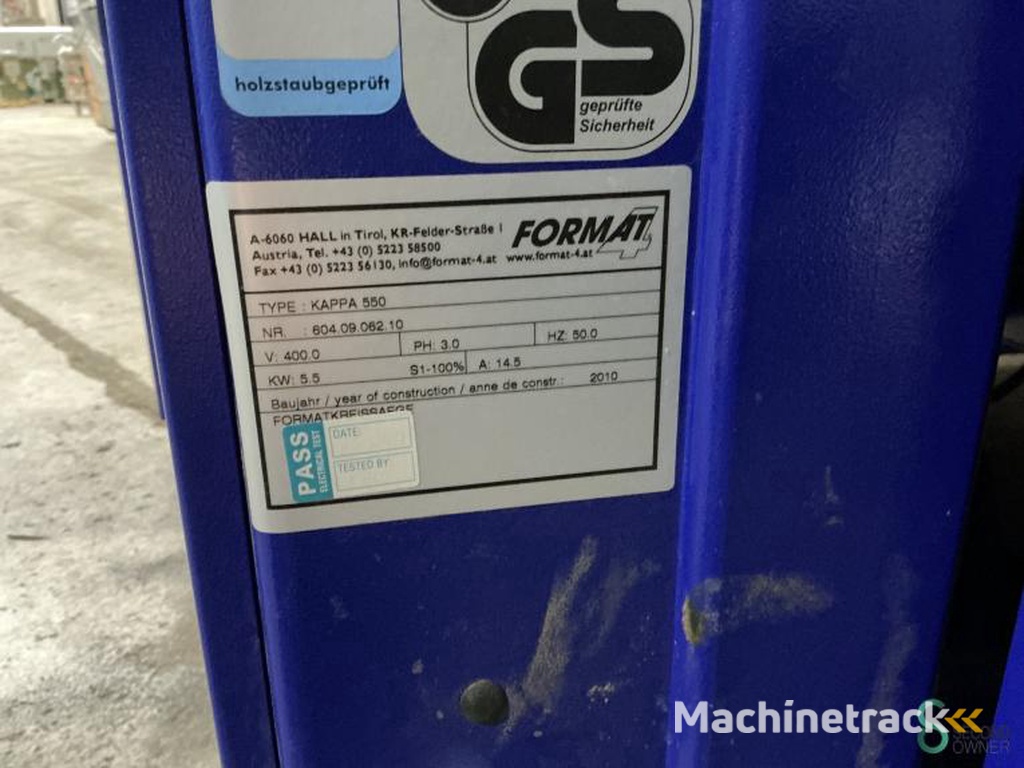 Formaatzagen Felder Format 4 Kappa 550 2010