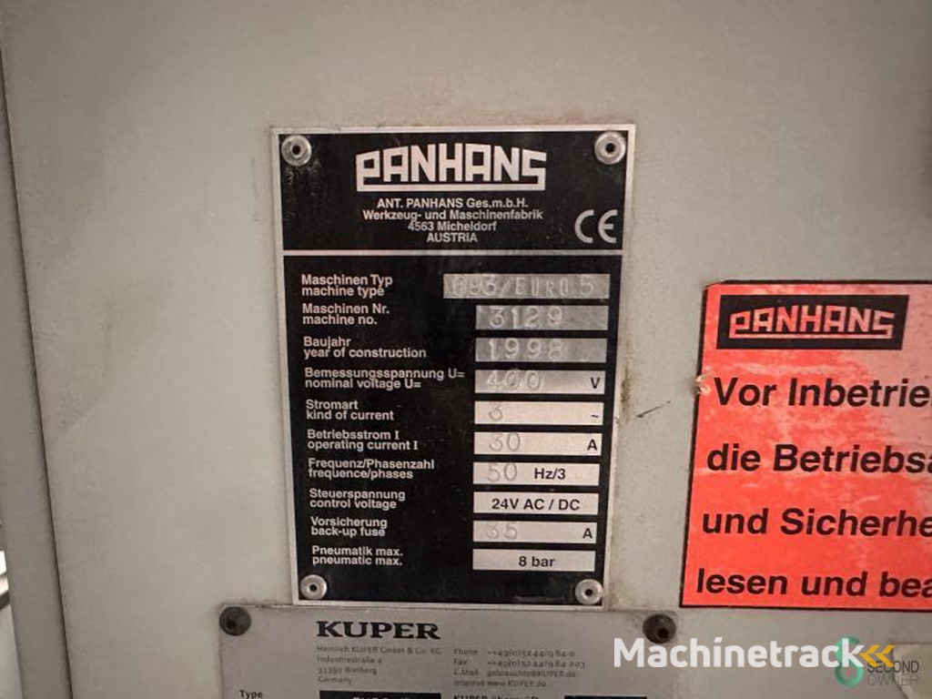Panel saws Panhans Euro 5 1998