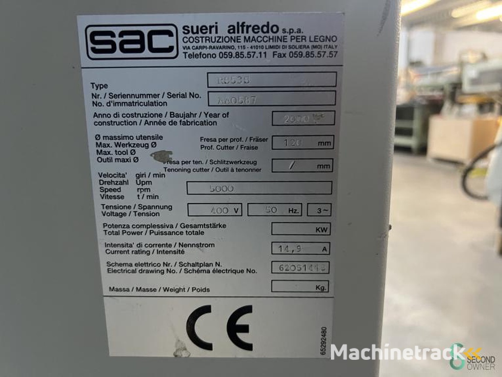 Thickness planers SAC RS 53S