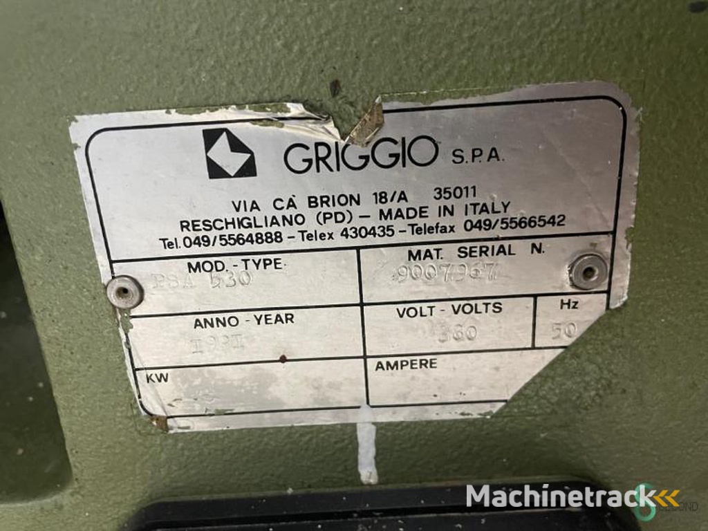Thickness planers Griggio PSA 530