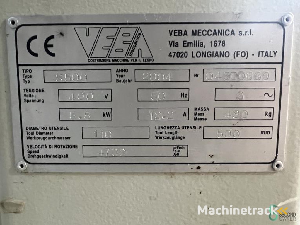 Thickness planers Veba S 500 2004