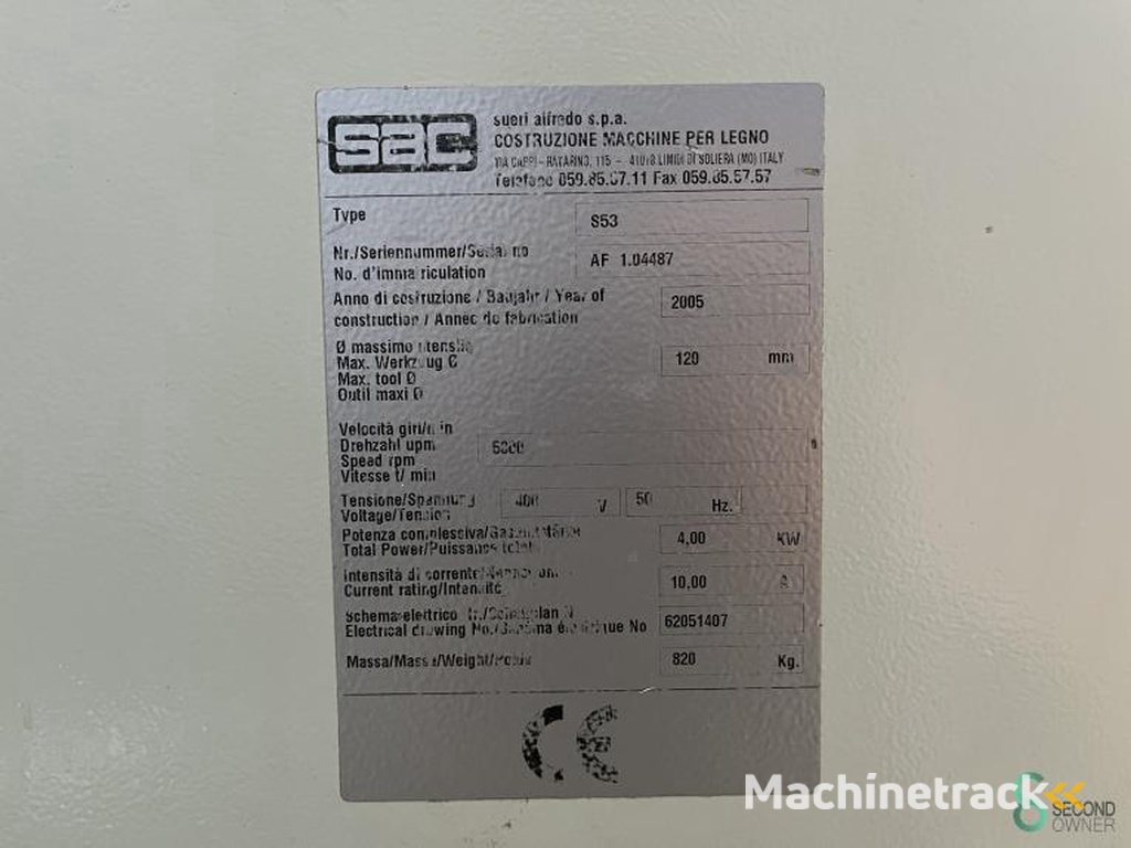 Thickness planers SAC S 53 2005