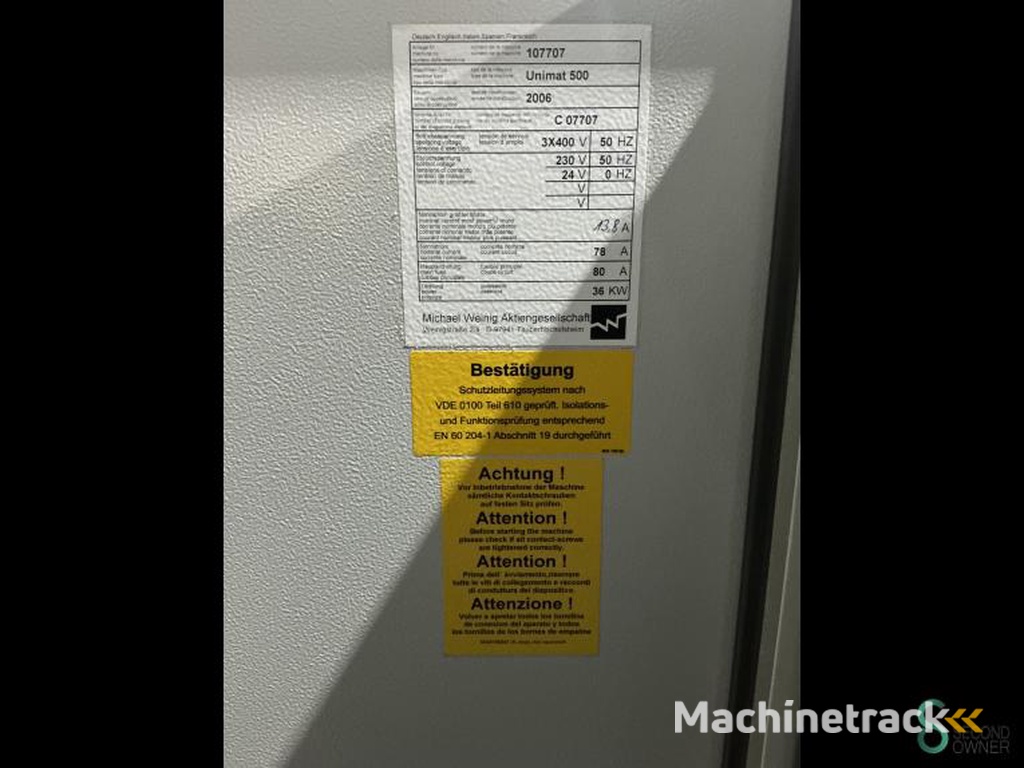 Four sided planers Weinig Unimat 500 2006