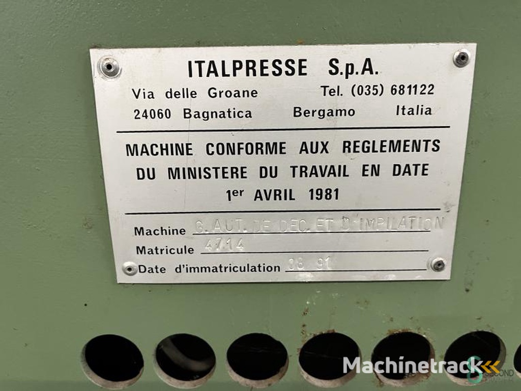 Fineerpersen Italpresse GB/13 1991