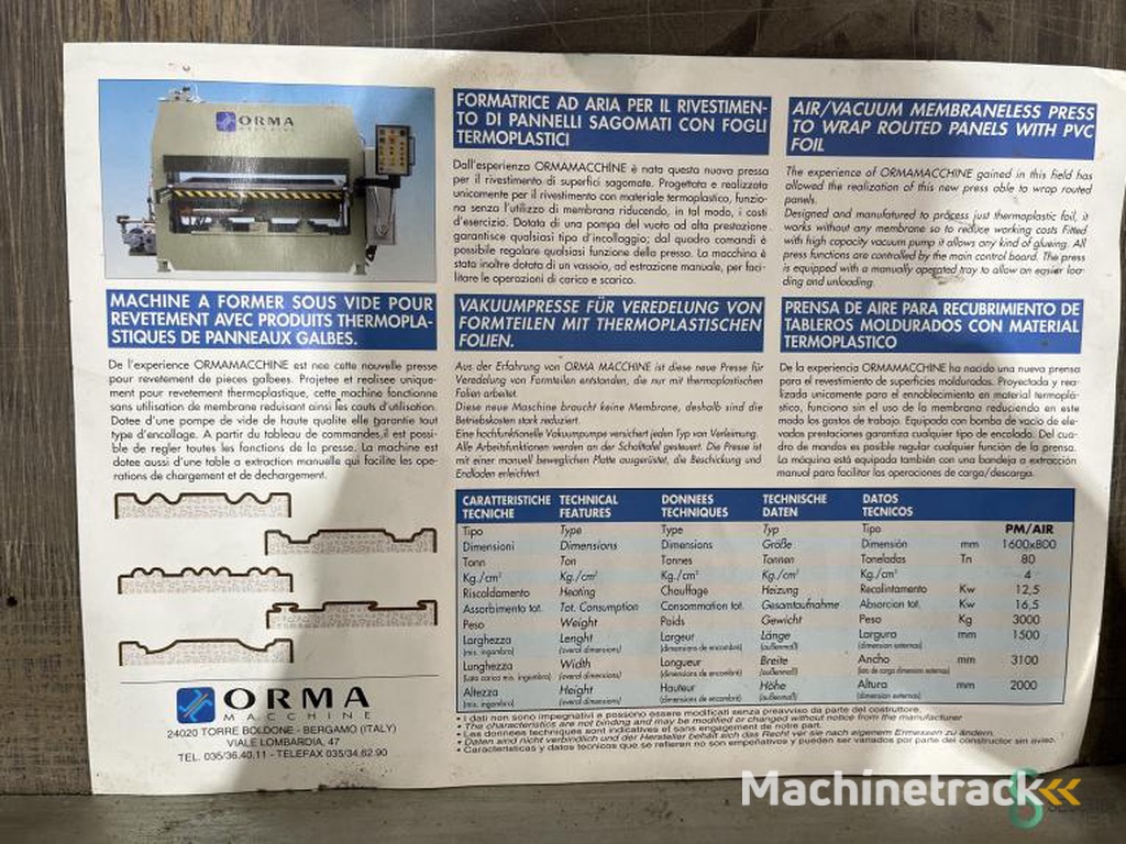 Membraam persen Orma PM/AIR 23/09 1999