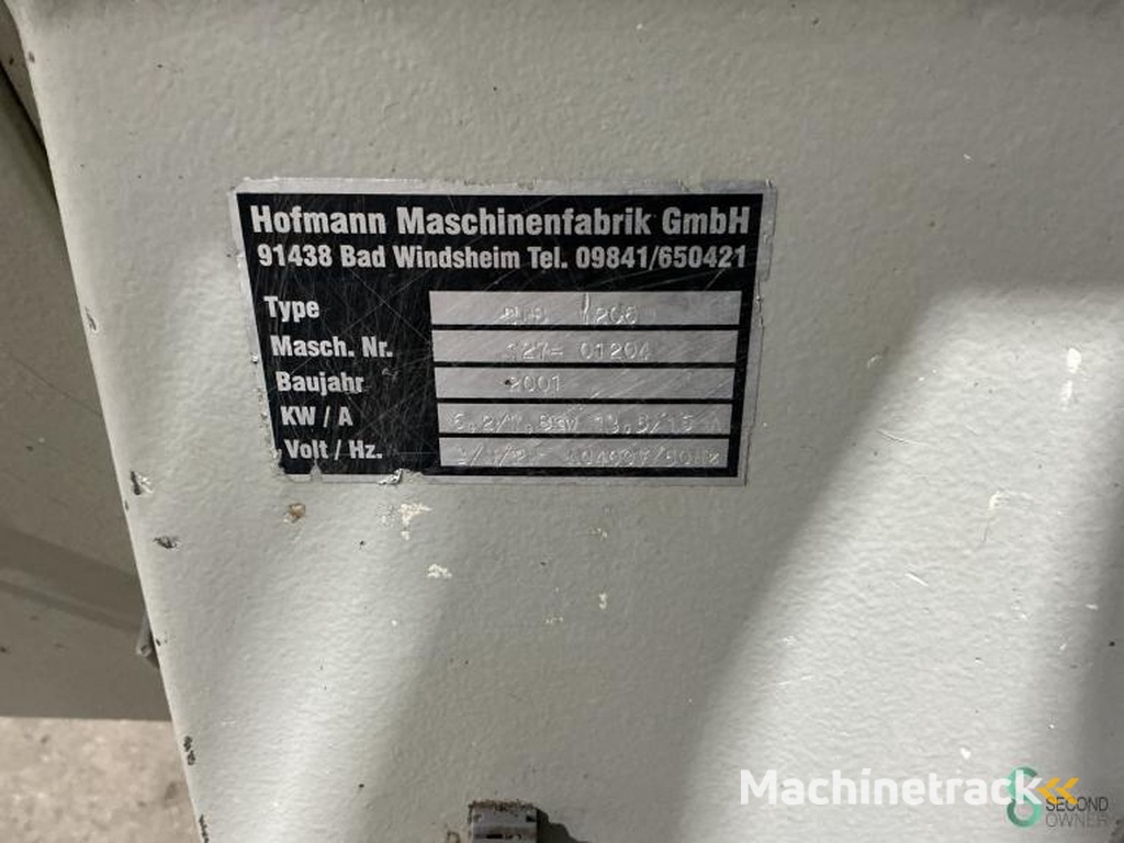 Tafelfrezen/spindelfrezen Hofmann TFS 1200 2001