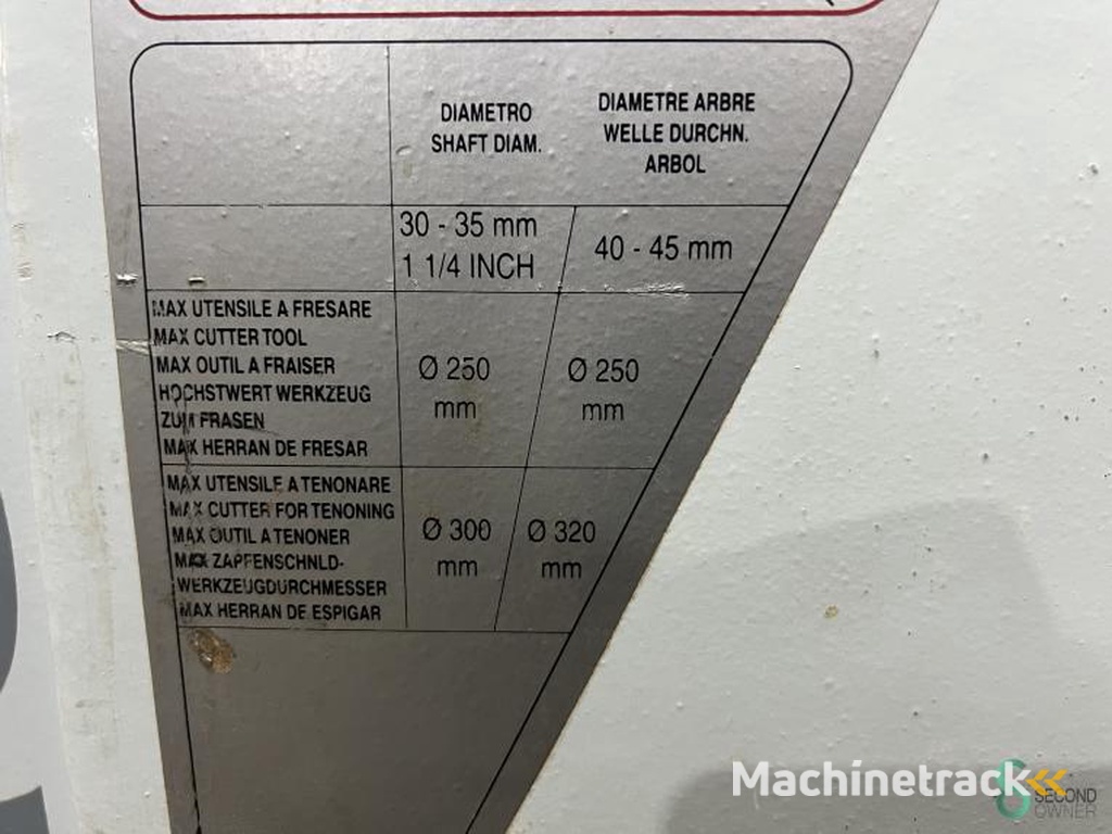 Tafelfrezen/spindelfrezen Paoloni TX 160 L 2001