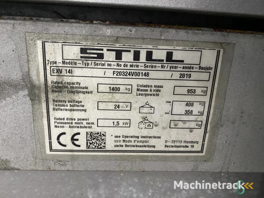 Stapelaars Elektrisch Still EXV14I 2019