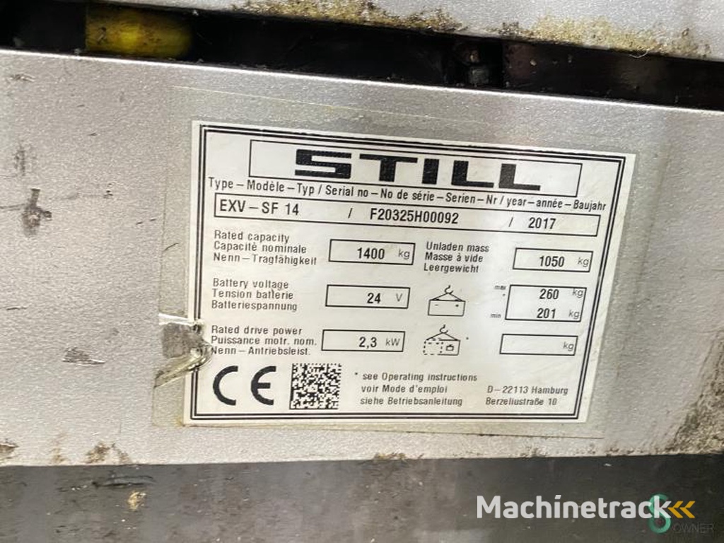 Stapelaars Elektrisch Still EXV-SF14 2017