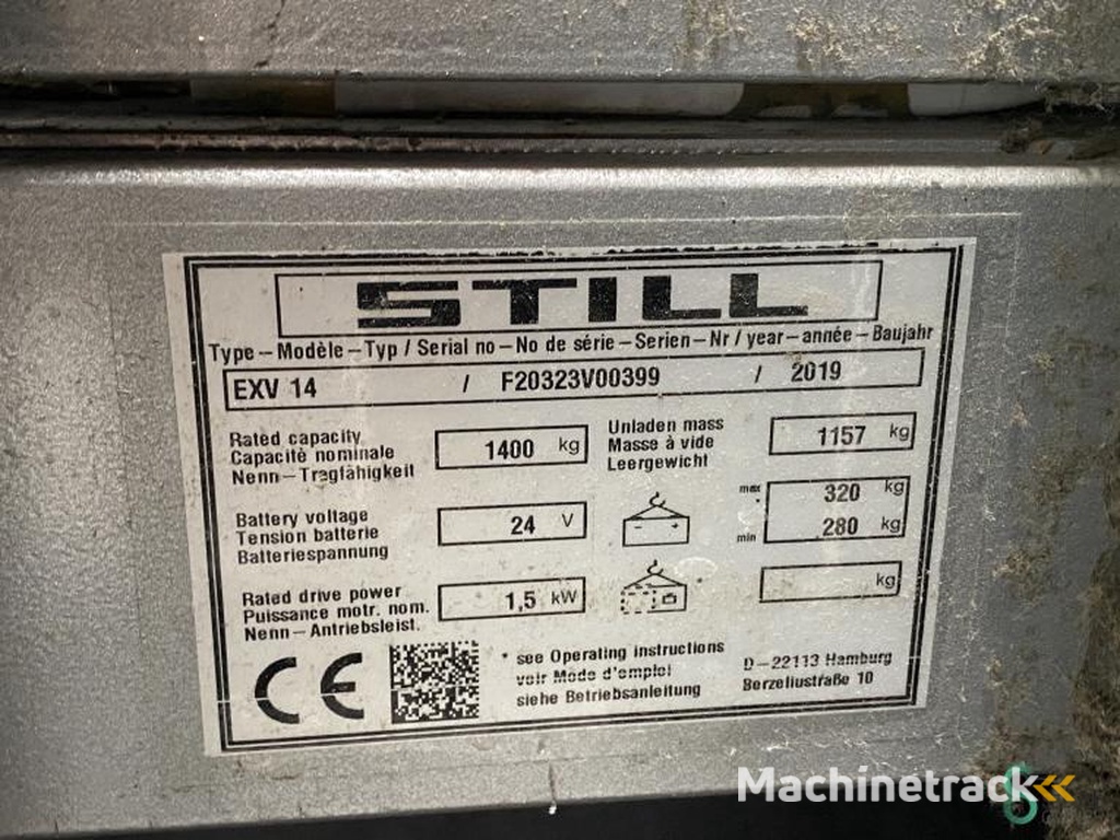 Stapelaars Elektrisch Still EXV14 2019