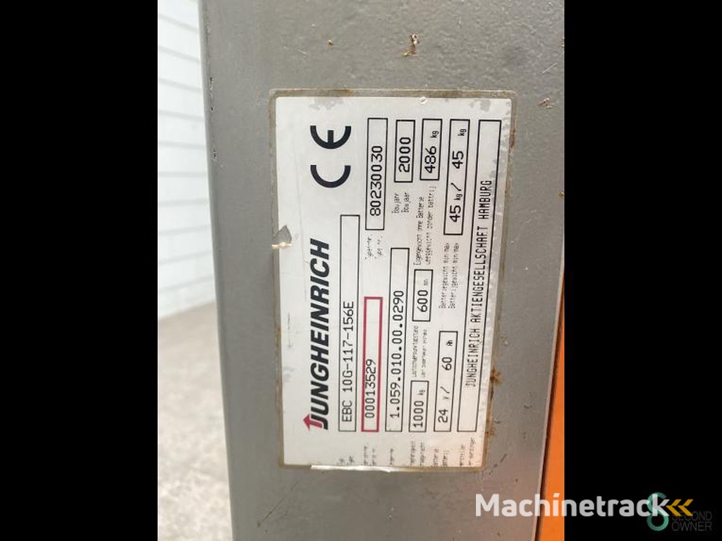 Stapelaars Elektrisch Jungheinrich EBC 10G-117-156E 2000
