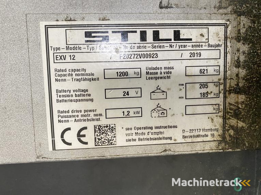 Stapelaars Elektrisch Still EXV12 2019