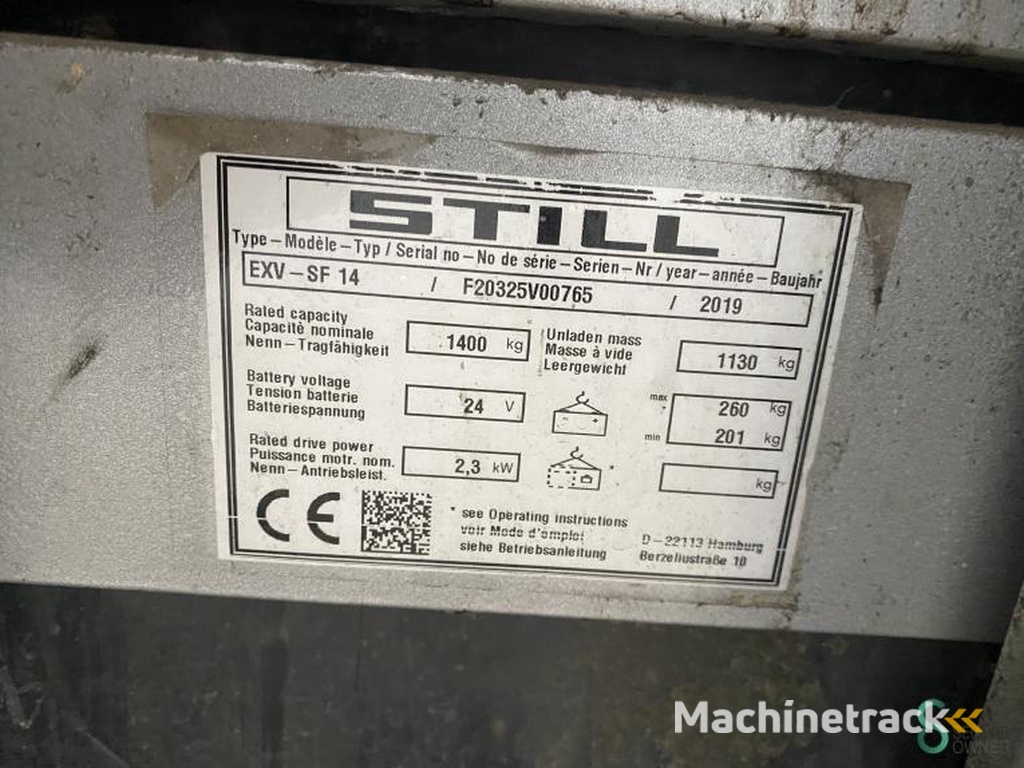 Stapelaars Elektrisch Still EXV-SF14 2019