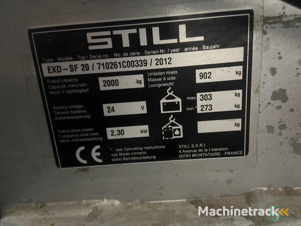 Stapelaars Elektrisch Still EXD-SF20 2012