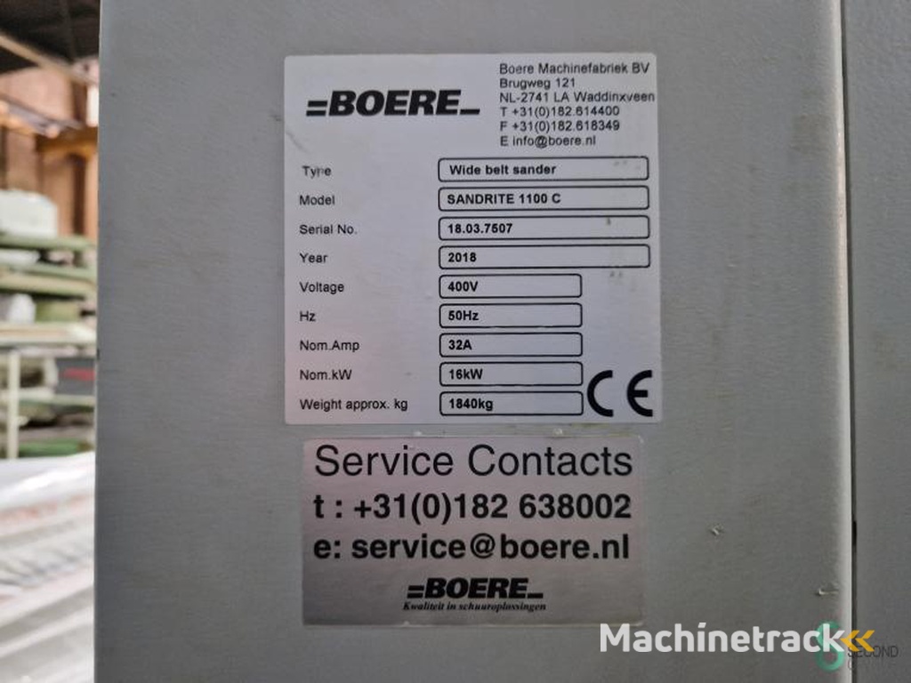Breitbandschleifmaschinen Boere Sandrite 1100 C 2018