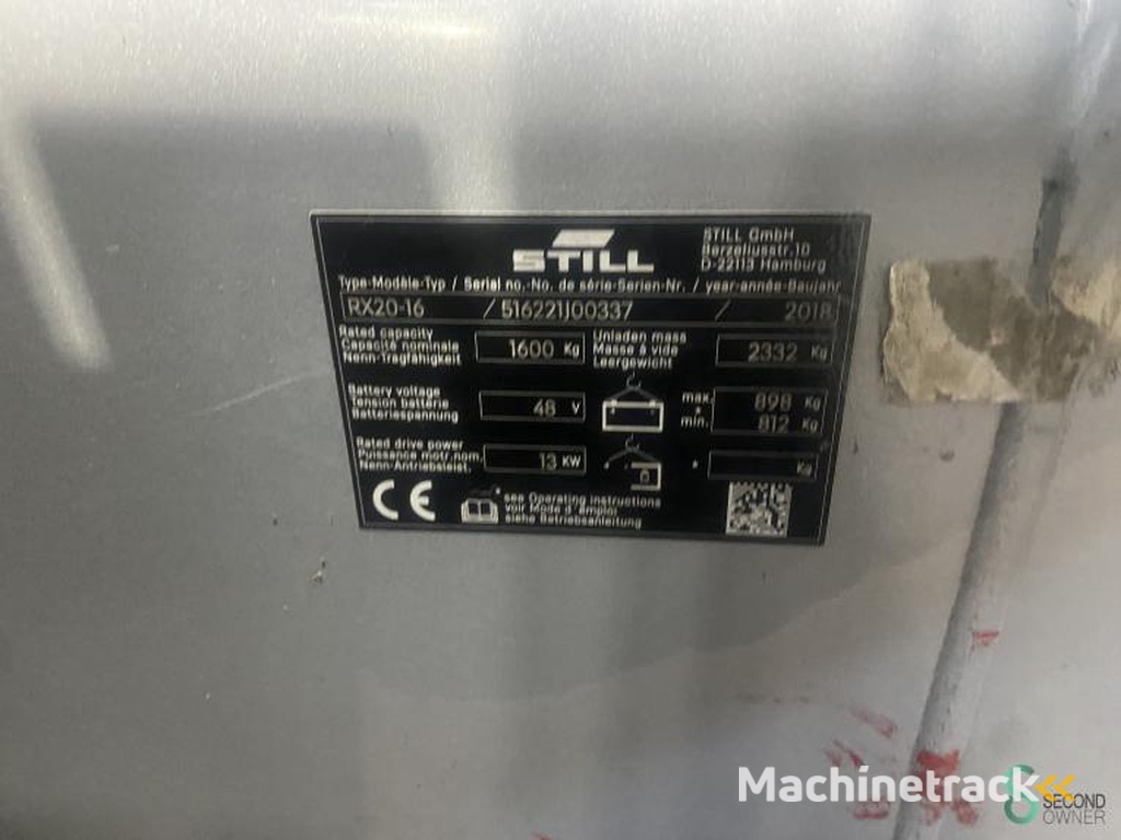 Heftrucks Elektrisch Still RX20-16 2018