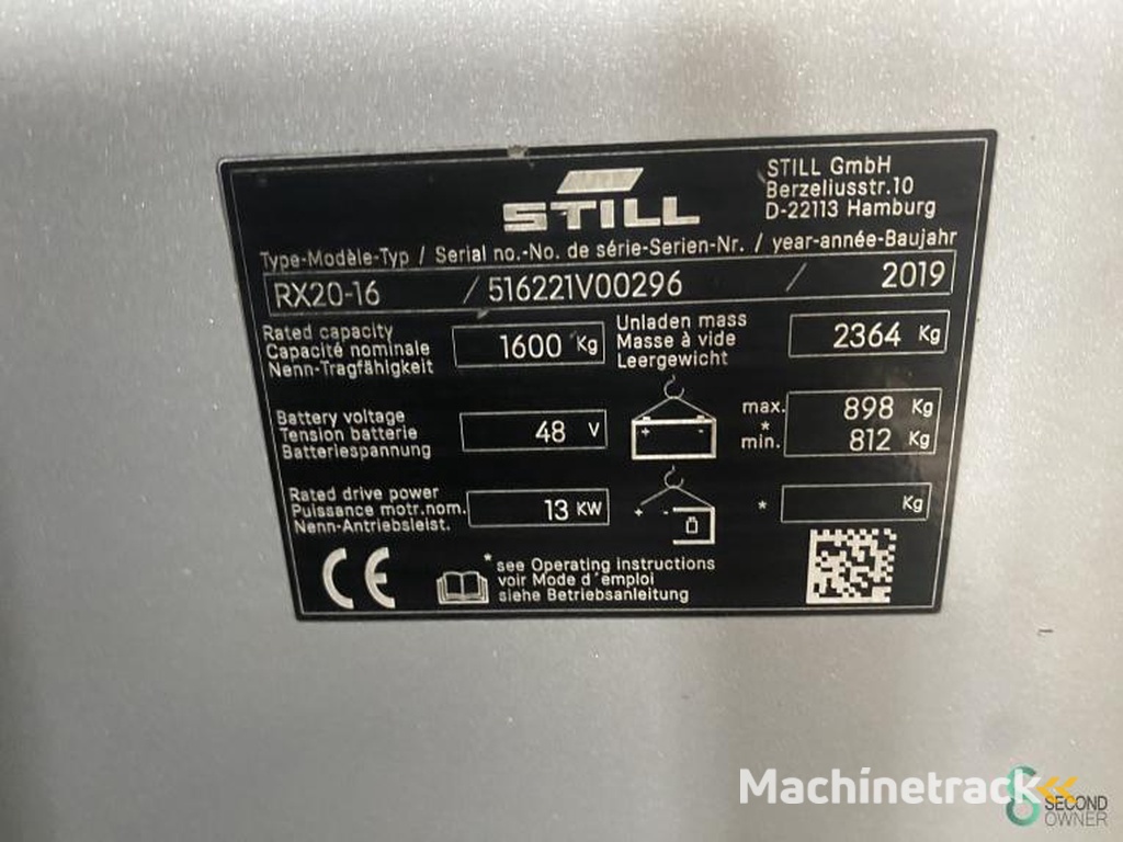 Heftrucks Elektrisch Still RX20-16 2019