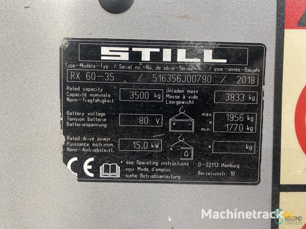 Heftrucks Elektrisch Still RX60-35 2018