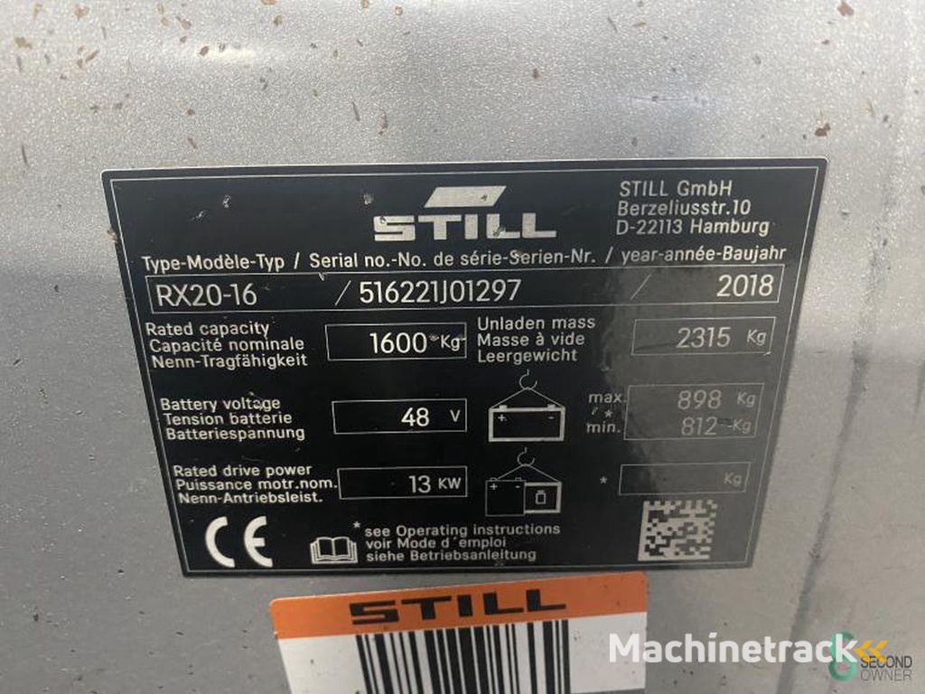 Heftrucks Elektrisch Still RX20-16 2018