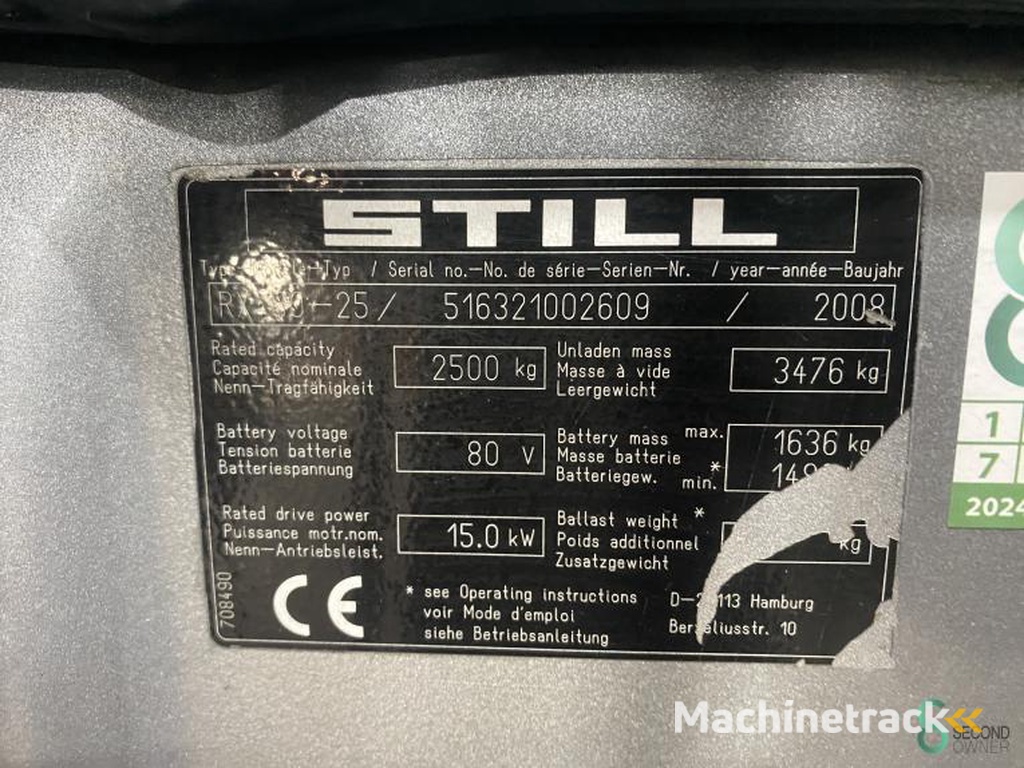 Heftrucks Elektrisch Still RX60-25 2008