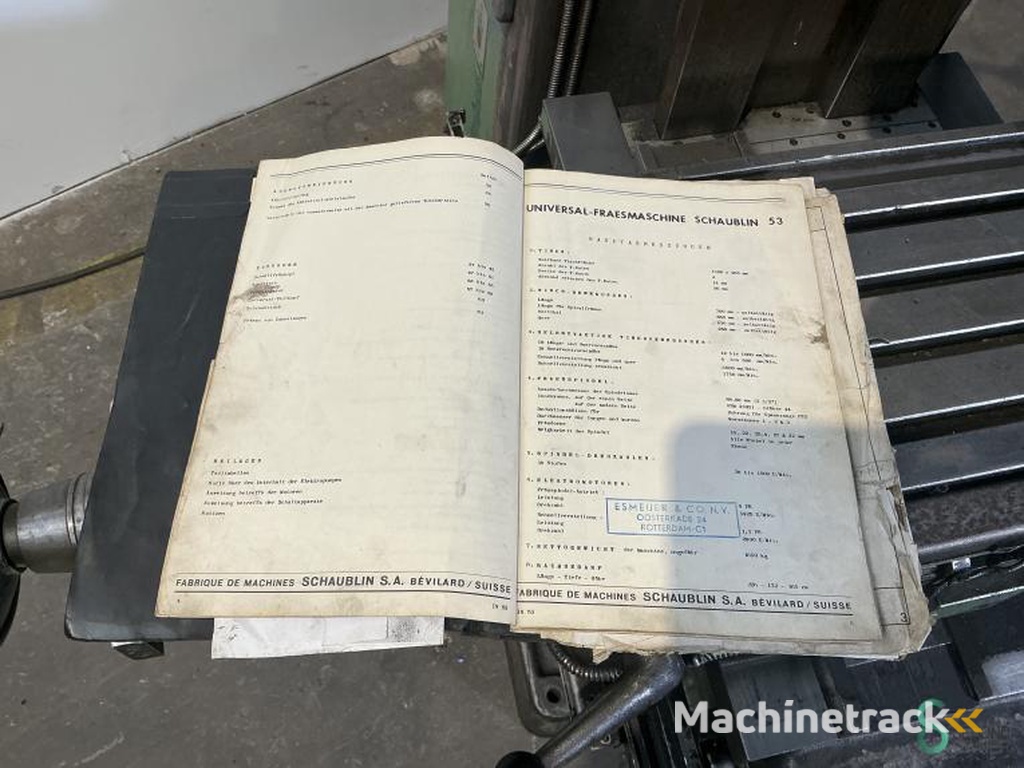 Fräsmaschinen Schaublin 53