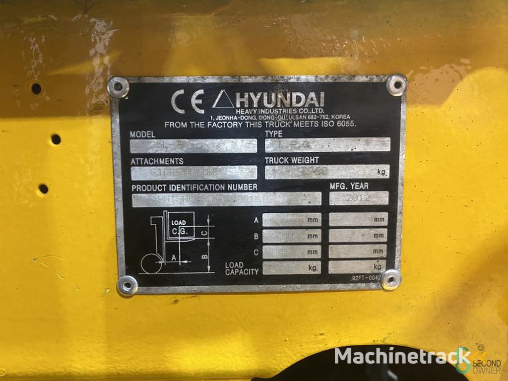 Heftrucks LPG Hyundai 25L-7A 2012
