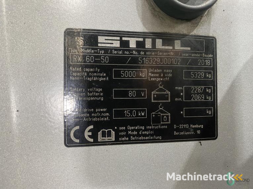 Heftrucks Elektrisch Still RX60-50 2018