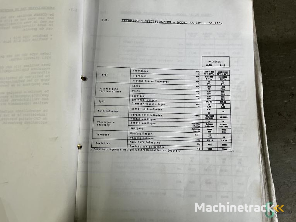 Bedfreesmachines Correa A-16 1991