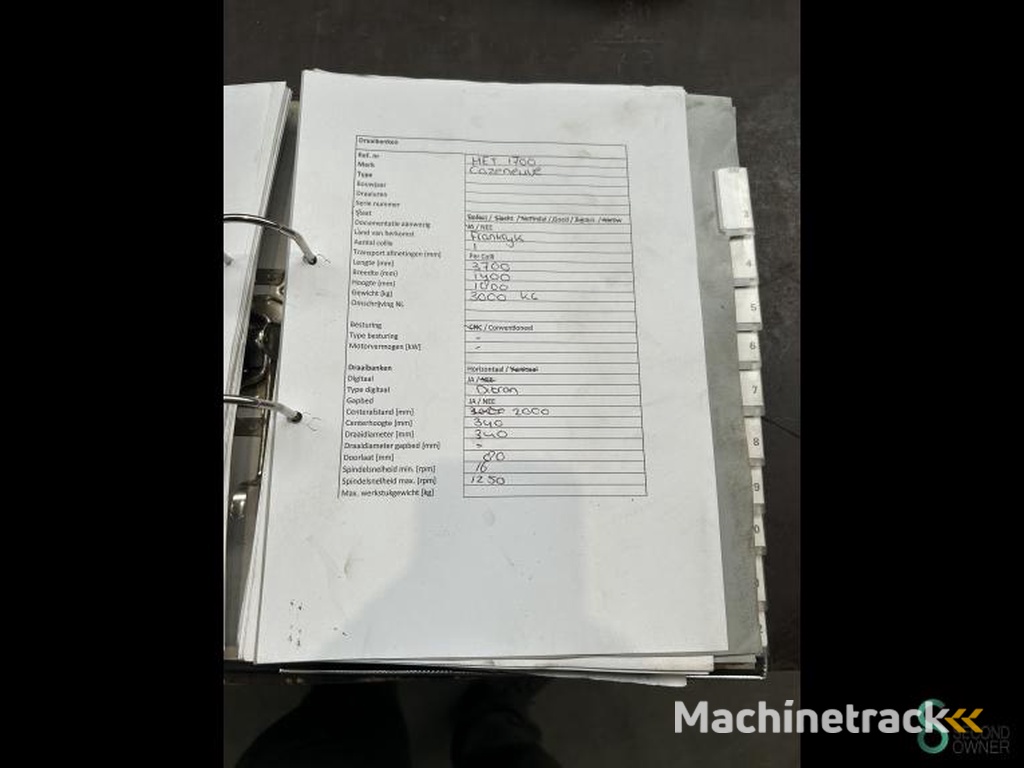 Horizontale draaibanken Cazeneuve HB725x2000