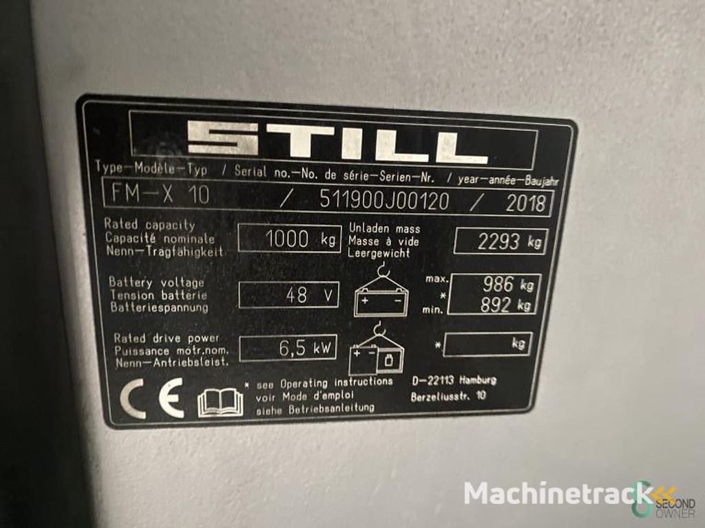 Schubmaststapler Elektrisch Still FM-X10 2018